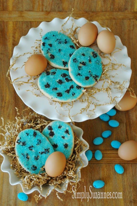 Speckled Robin's Egg Sugar Cookies by Simply Suzannes a Project Inspired feature at AnExtraordinaryDay.net