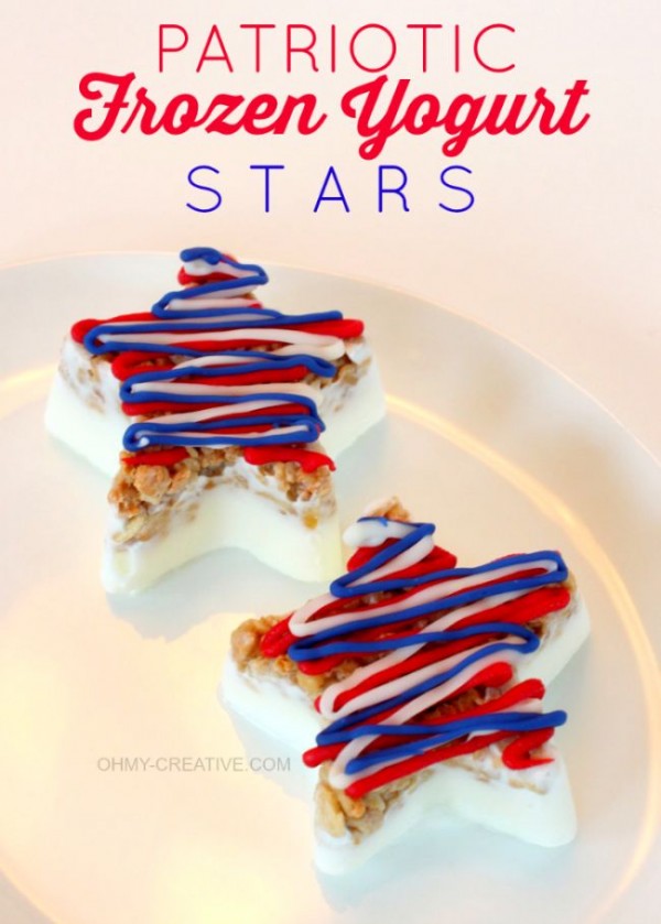 Patriotic Frozen Yogurt Stars by Oh My! Creative