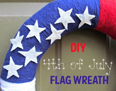 DIY 4th of July Flag Wreath by It's Always Ruetten