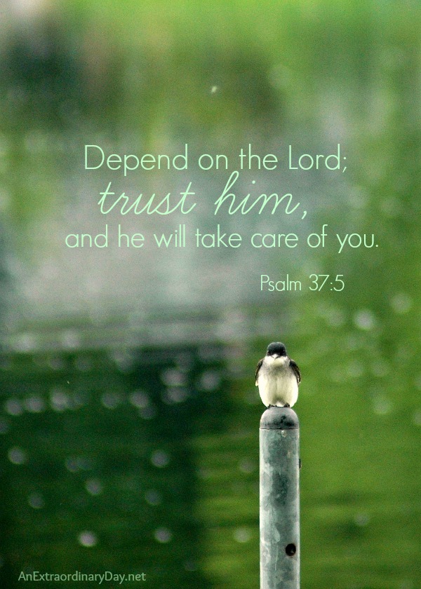Depend on the Lord - Psalm 37:5 ~ Missing God's Blessing :: AnExtraordinaryDay.net