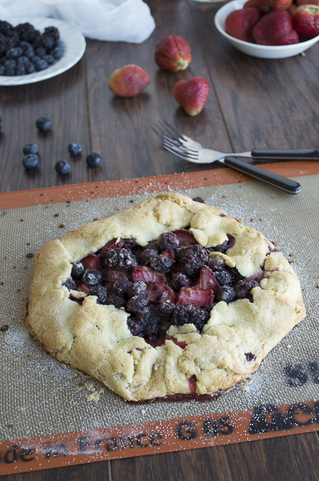 Out of the Pan Triple Berry Pie by First Year Blog a Project Inspired feature at AnExtraordinaryDay.net