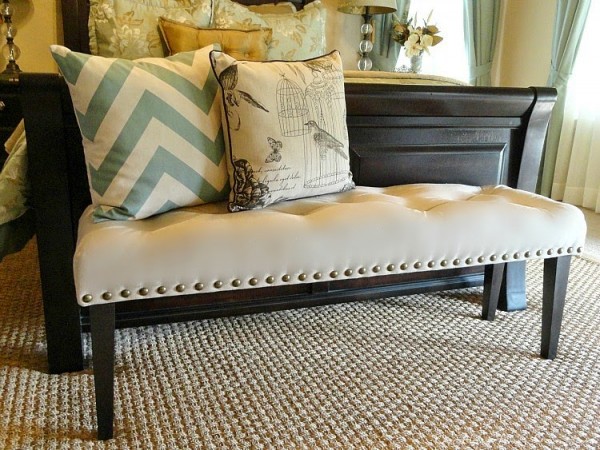 DIY Drop Cloth Bench by Our Home Away From Home a Project Inspired feature at AnExtraordinaryDay.net