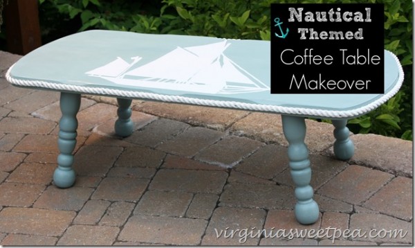 Nautical Themed Coffee Table Makeover by Virginia's Sweet Pea a Project Inspired feature at AnExtraordinaryDay.net