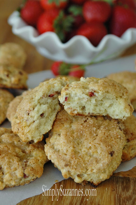 Strawberries Cream Scones by Simply Suzannes a Project Inspired feature at AnExtraordinaryDay.net
