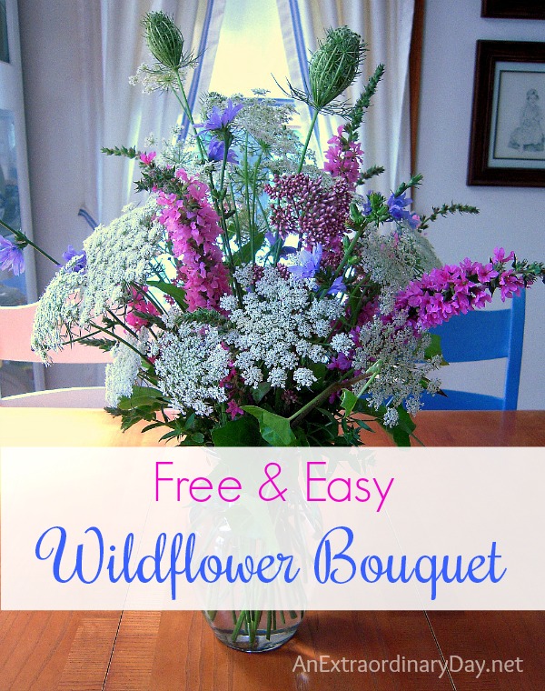 A Free and Easy Wildflower Bouquet by AnExtraordinaryDay.net