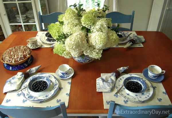Blueberry Tablescape :: AnExtraordinaryDay.net