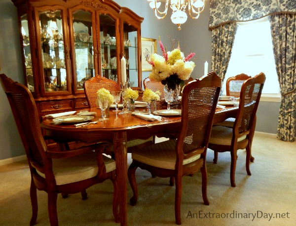 Dining Room Table Set with Wedgwood Tablescape Bone China :: Encouragement in the Muck of Life :: AnExtraordinaryDay.net