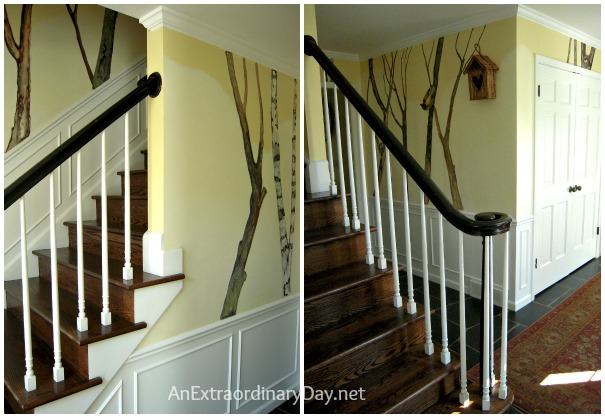 Hand Painted Decorative Wall Treatment :: Home Tour Part 2 :: AnExtraordinaryDay.net