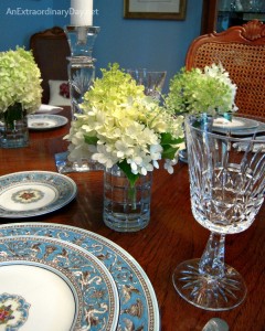 Mini Flower Arrangements :: Wedgwood Tablescape :: Encouragement in the Muck of Life :: AnExtraordinaryDay.net