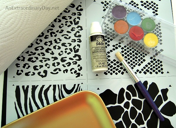 Tutorial and Stenciling Supplies from FolkArt and Stencil1 #plaidcrafts