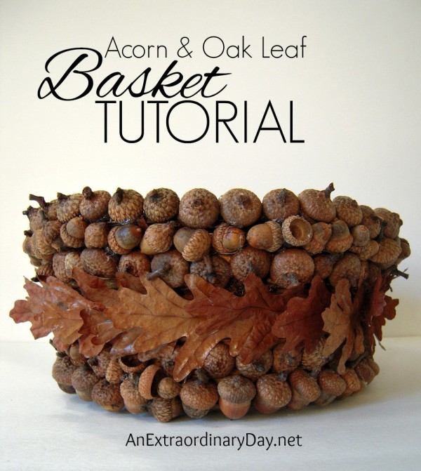 Acorn and Oak Leaf Basket Tutorial from AnExtraordinaryDay.net