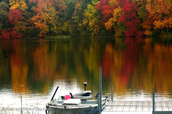 God's richest blessings include the glorious reflection of exquisite fall colors on a placid lake.