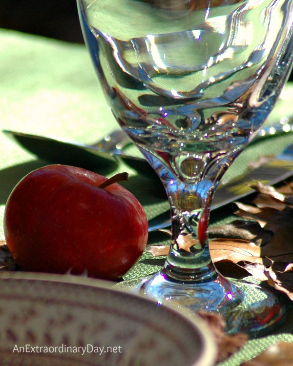 Create natural art for your fall or Thanksgiving table settings.