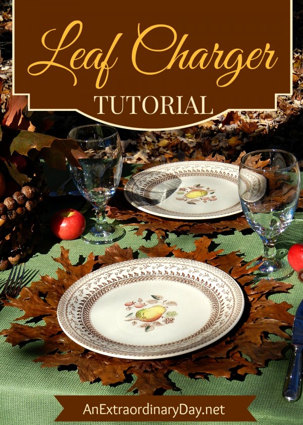 I love how Mother Nature gives us so much FREE material to create into beautiful objects for our homes.  These fall leaf chargers or place mats are simply stunning on the table and are nearly free to create.  Check out this easy tutorial and set a pretty fall table.