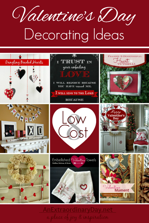Low Cost DIY Valentine's Day Decorating Ideas