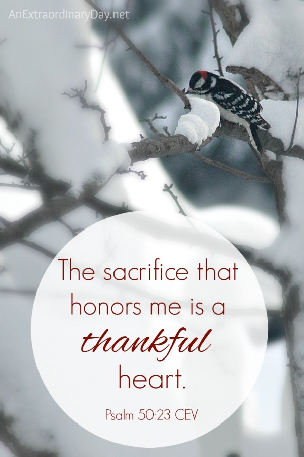 The sacrifice that honors God