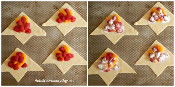 Preparing Fruit Tarts - Easy Dainty Envelope Fruit Tarts - AnExtraordinaryDay.net