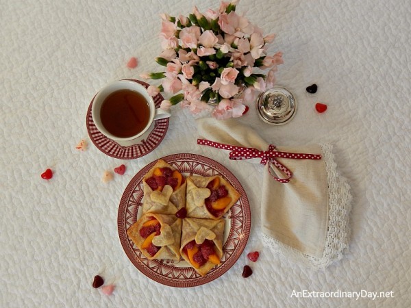 Tea with Dainty Envelope Fruit Tarts - AnExtraordinaryDay.net