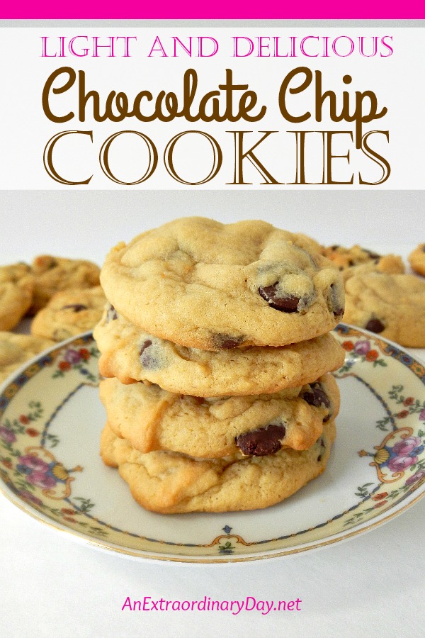 Light and Delicious Chocolate Chip Cookies Recipe - AnExtraordinaryDay.net