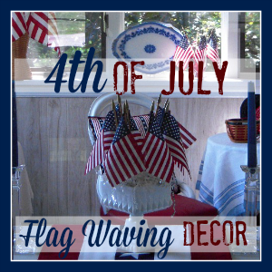 Fourth of July Flag Waving Decor 