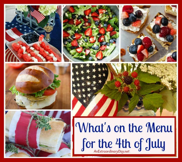 4Th Of July Menu Template