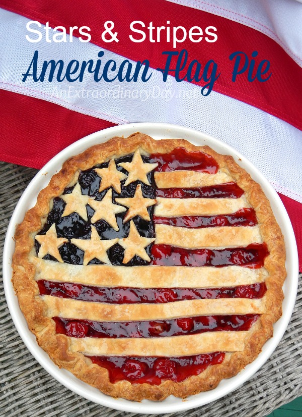 Stars and Stripes American Flag Pie 