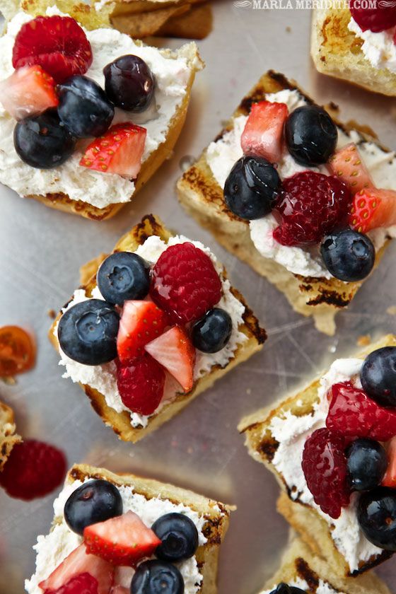 Sweet Berry Bruschetta with Cream Cheese