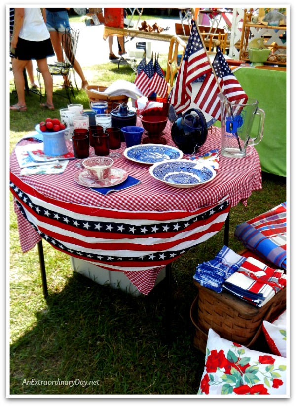 A day at the antique fair and some red white and blue - AnExtraordinaryDay.net