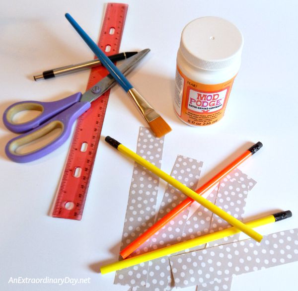 Easy customized decorator pencil tutorial supplies