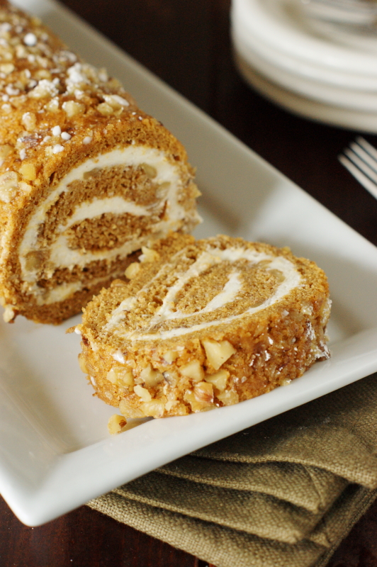 Pumpkin Treats and Recipes to Make You Drool... Classic Pumpkin Cake Roll with Cream Cheese Filling
