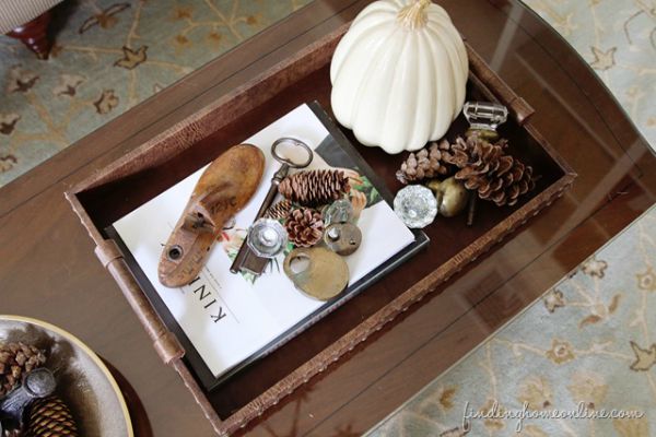 Inspiration and styling tips for the "not-so" perfect fall coffee table.