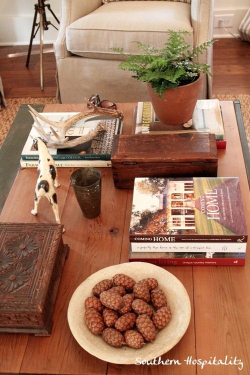 Inspiration and styling tips for the "not-so" perfect fall coffee table.