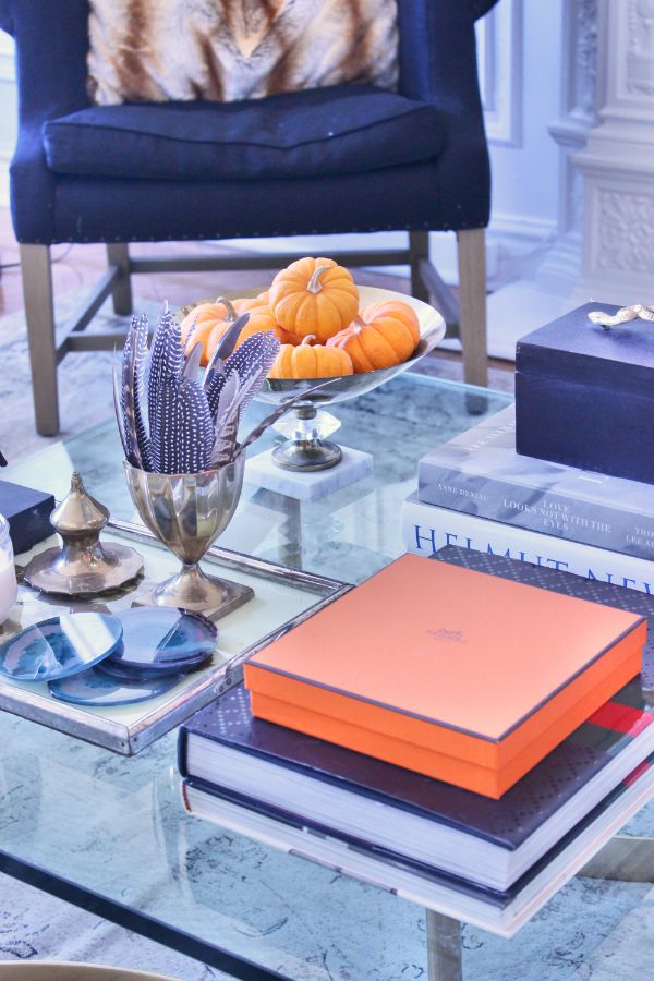 Inspiration and styling tips for the "not-so" perfect fall coffee table.