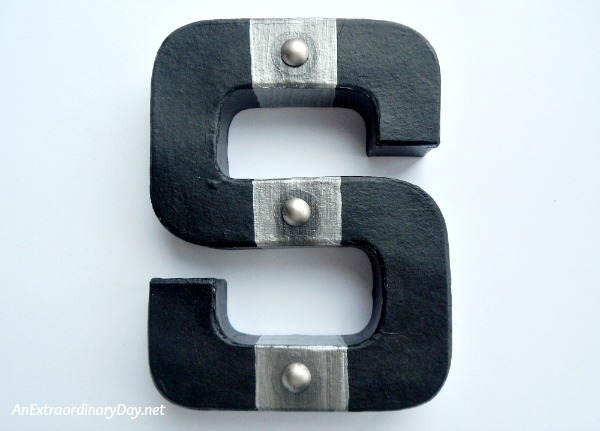 Paint and Embellish Industrial-Style Letters with a Fun Whimsical Touch