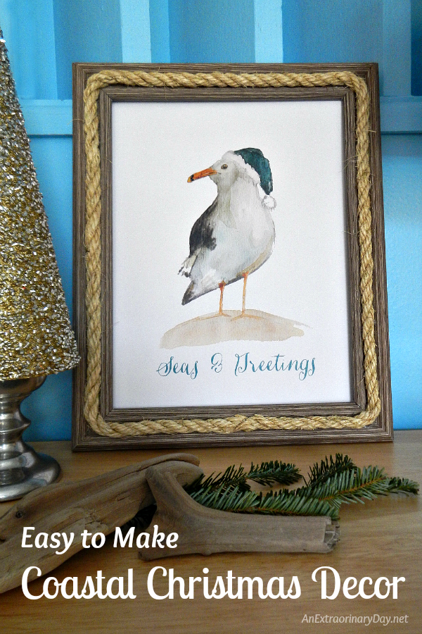 Easy to Make Coastal Christmas Decor That's Fun Whimsical and Inexpensive from AnExtraordinaryDay.net