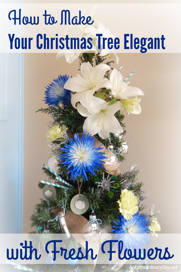 How to Make Your Christmas Tree Elegant with Fresh Flowers