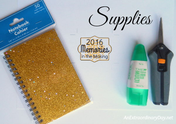 Supplies for Creating Golden Memories Books for New Year's Favors