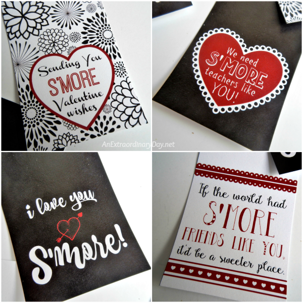 Valentine's Day Printable S'more Hang Tags - AnExtraordinaryDay.net