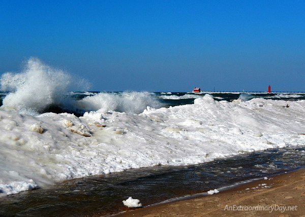 Endurance - Wild Waves on Lake Michigan's Ice Covered Shoreline