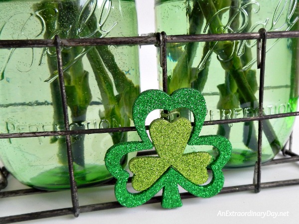 Add a Shamrock to Make St. Patrick's Day Mason Jar Happiness 