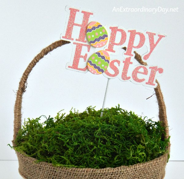 Add an Easter sign to your basket of mossy loveliness 