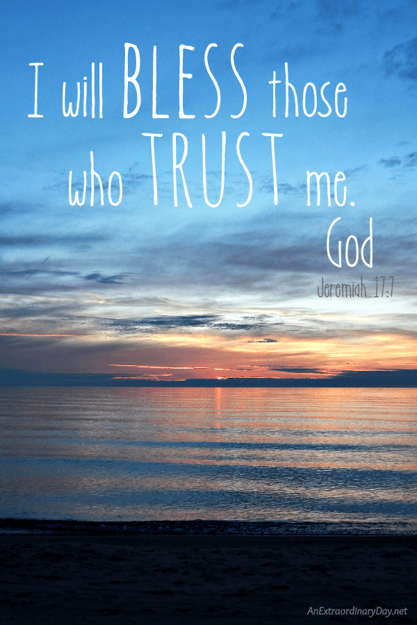 Don't miss this... I will bless those who trust me. God | Wouldn't you like to know how to receive God's blessing? Usually we think we have to do something to receive God's blessing. I think you'll be surprised by the answer. It surely wasn't what I expected. Join me for this brief devotional and be sure to pin this verse as a good reminder.