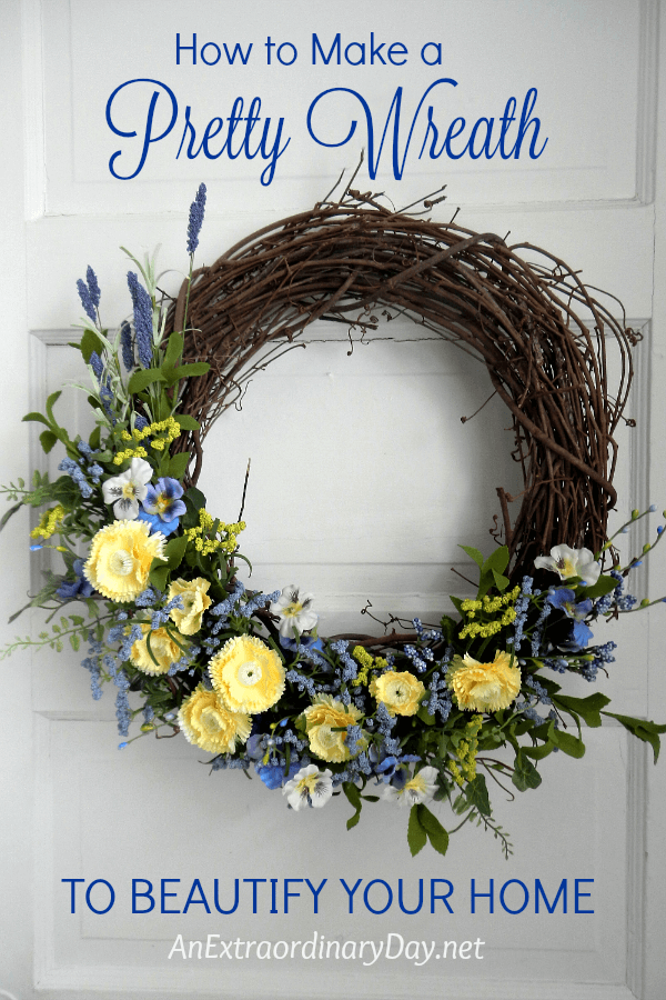 A pretty wreath is a great way to make your home welcoming. Today I'm sharing some of my how to tips for making your own pretty wreath. Haven't made a wreath before? Now is the perfect time to get those creative juices flowing.