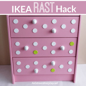 Sweet Polka-Dot Ikea Rast Hack for the Hickory Hardware Challenge