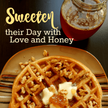Honey Drizzled Homemade Waffles - Sweeten their Day with Love and Honey from Don Victory Comb Honey - AnExtraordinaryDay.net