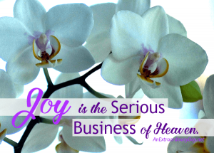 Joy is the serious business of heaven - AnExtraordinaryDay.net