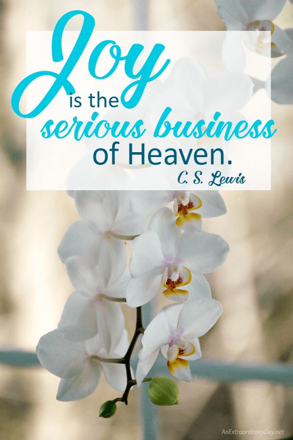 Printable Quote by C.S Lewis - Joy is the serious business of Heaven. - AnExtraordinaryDay.net