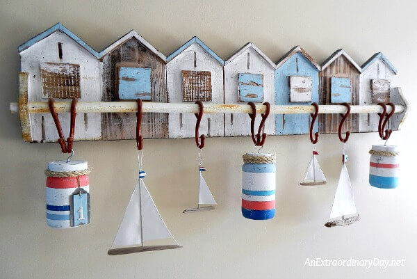 Add a coastal touch to your home decor with nautical buoys made from mason jars - AnExtraordinaryDay.net