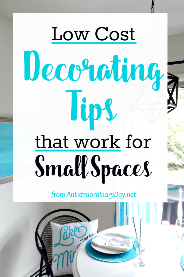Got a small space that needs a makeover? Don't miss these tips that work to make small spaces beautiful from AnExtraordinaryDay.net