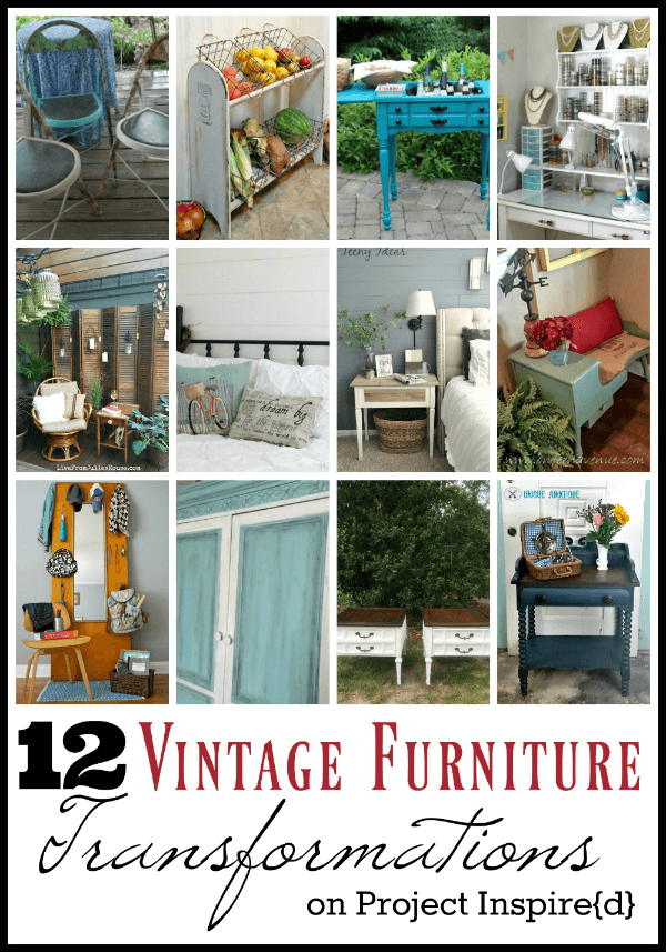 12 Beautiful Vintage Furniture Transformations to Inspired You from Project Inspire{d} Featured at AnExtraordinaryDay.net